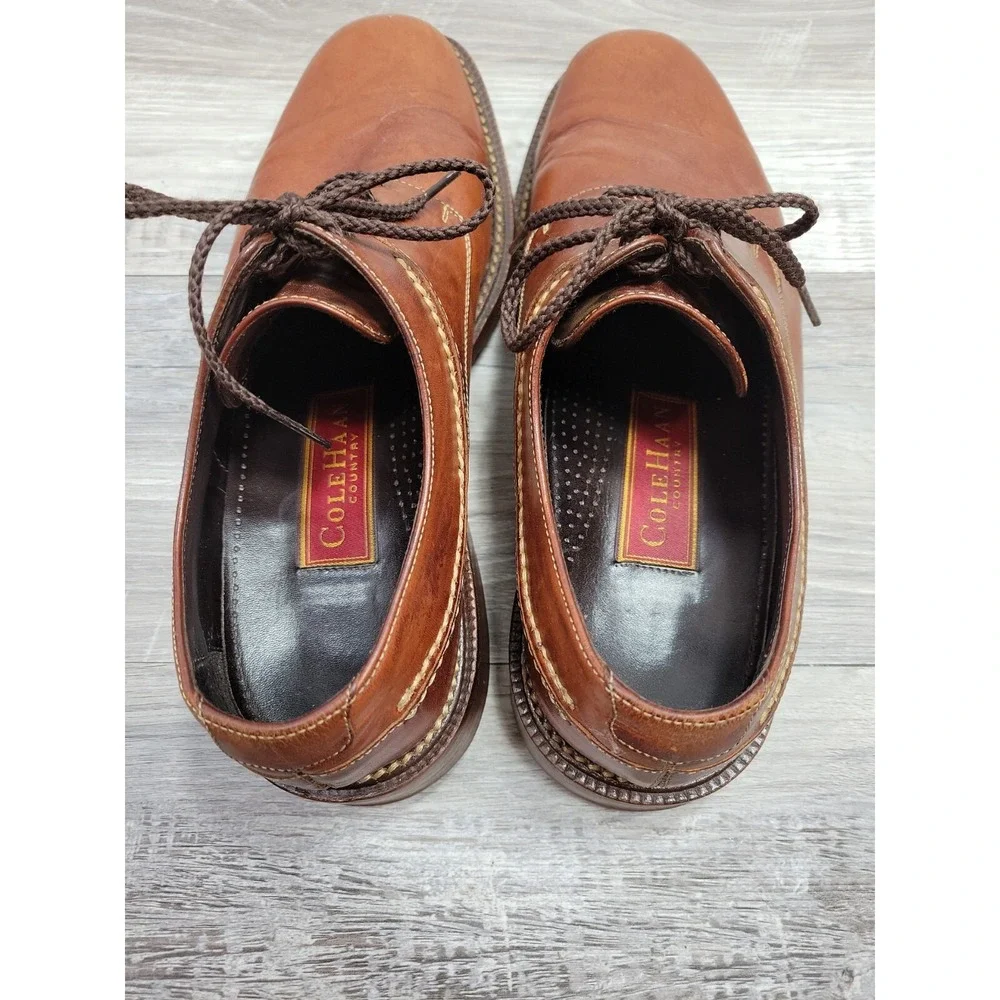 Men's Cole Haan Country Brown Leather Derby Shoes C00165 US 8 D Dress Shoes Sole